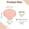 sourcing map 6Pcs Ceramic Knobs, 34mm/1.34" Flower Pattern Mushroom Knob