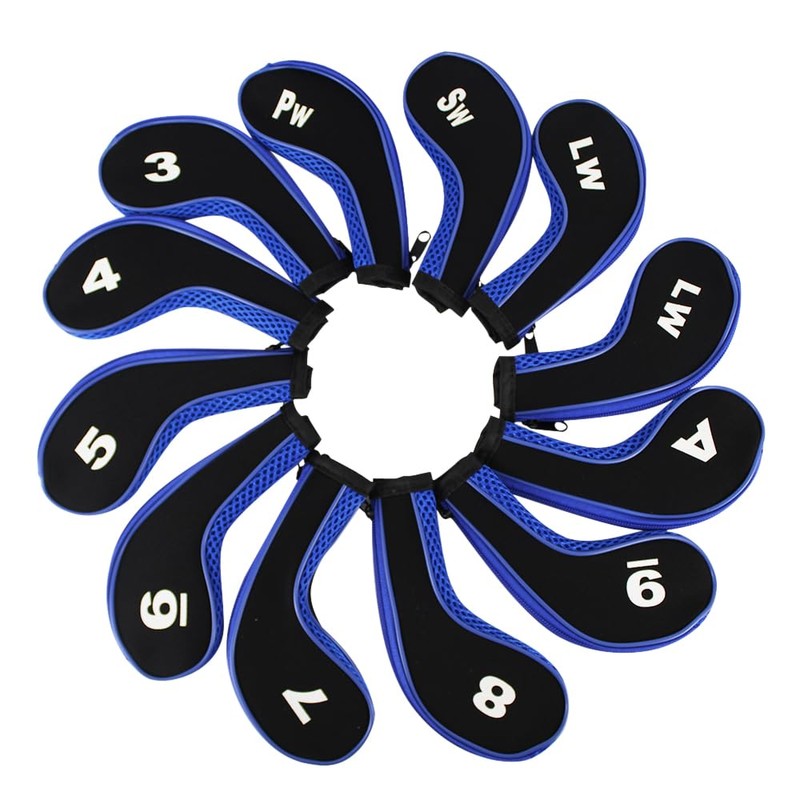 Scott Edward 12pcs Number Print Golf Club Irons Covers Neoprene