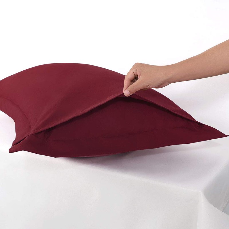PiccoCasa Pillow Shams Double Brushed Microfiber, 2 Packs Pillowcases with