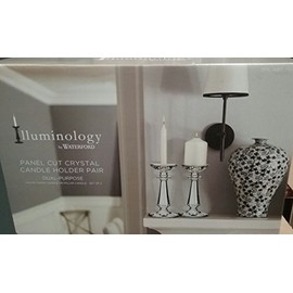 Waterford Illuminology Crystal Cut Panel Candle Holder Set of Two