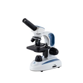 Accu-Scope Student Compound Microscope EXM-50 - Monocular Head, 40-400X Magnification, Course Focus, Cordless LED Illumination - Student Proof Biological Microscope for School Laboratory & Home