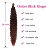 Ombre Black Ginger Pre Stretched Hypoallergenic Boho Hair for Braiding