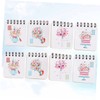 Operitacx 8pcs Escritorios Portable Notepad Floral Notebook Mini Ruled Lined