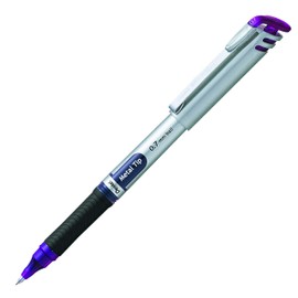 Pentel EnerGel Liquid Gel Rollerball Pen with Cap to Protect Pockets, Everyday Writing, Office Supplies, School Supplies, 0.7mm Medium Point, Violet Ink, BL17-V, Box of 12