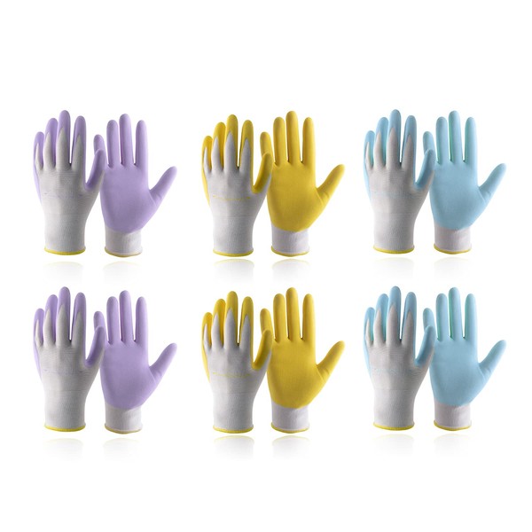 HANDLANDY 6 Pairs Gardening Gloves for Women Latex Free, Breathable