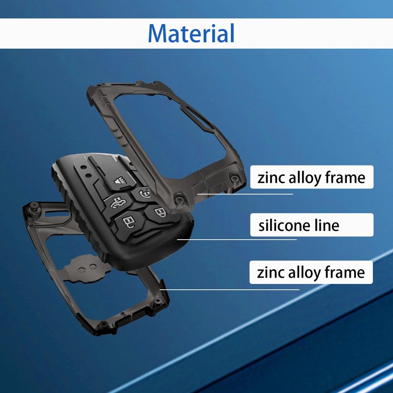 Key Fob Case Cover 5-Button Compatible with GMC Remote Fob