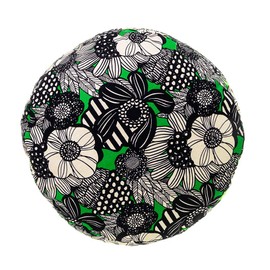 fabrizm 1596zgr Made in Japan Cushion Cover 65 Round for Diameter 25.6 inches (65 cm), Afra, Green