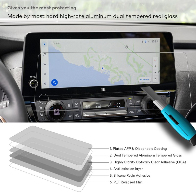 INNOSURE Tempered Glass Screen Protector for (2024/2025) Toyota Grand Highlander