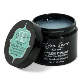 Ryan Scott Styling Pomade - Medium Hold - High Shine Finish. Aloe, Cucumber, & Grapefruit Fragrance 2.0oz.