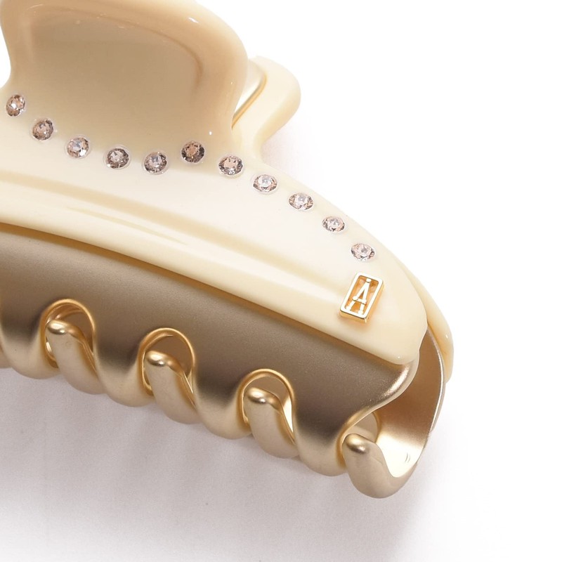 ALEXANDRE DE PARIS ICCM-15571-03 (BLANC NAT/OR(P1)) Hair Clip Barrette