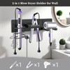 Hair Dryer Holder, 3 in 1 Curling Iron Holder &