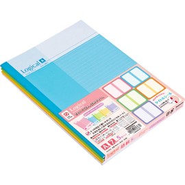 Nakabayashi NO-B525A-5P Logical Notebook, A Ruled, B5, Pastel, Pack of 5