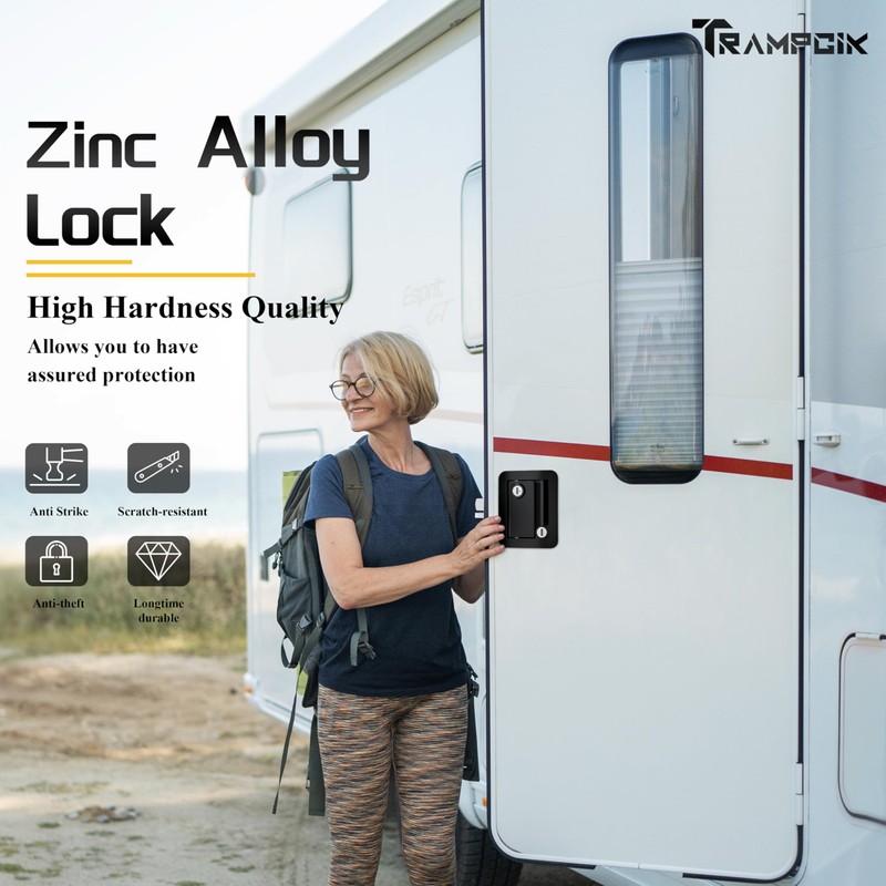 TrampgiK RV Door Lock,1 Camper Door Lock with Storage Locks