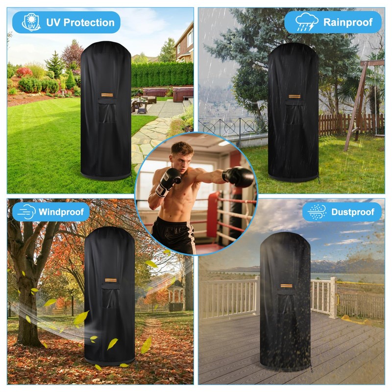 Free Standing Punching Bag Cover Outdoor Waterproof, 420D Oxford Full