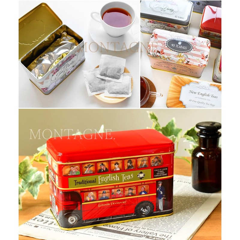 New English Tea Tin Tea Bag 40 P British Cute