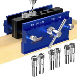 Beaiguna Self Centering Dowel Jig Kit, Drill Guide Jig Block for Straight Holes with 6...