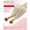 Moresoo Nano Hair Extensions Real Human Hair Ash Blonde with