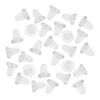 Haobase 200Pcs Clear Rubber Bullet Clutch Earring Safety Backs