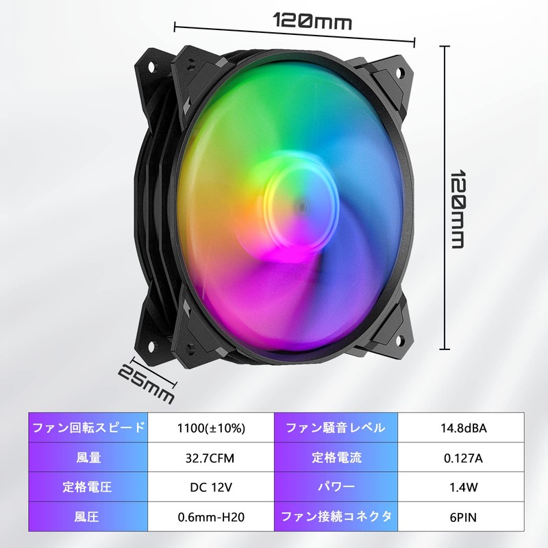 Novonest PC Case Fan 120mm Silent ARGB Fan High Performance