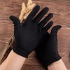 6 Pair Black Cotton Work Gloves Short Stretchy Gloves Jewelry
