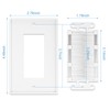 iwillink Brush Wall Plate (2 Pack), Cable Pass Through Plate,