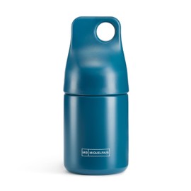 Miquelrius - Thermos Flask, Diameter 70 x 155 mm, Capacity 200 ml, Airtight Screw Cap, Hanging Ring, BPA-Free Stainless Steel Bottle, Blue