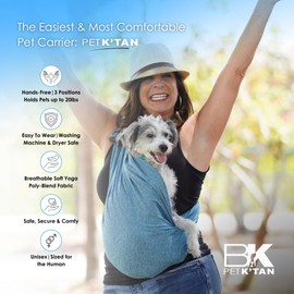 Pet K'tan Dog Sling Carrier: Hands Free for Small & Medium Dogs - #1 Pet Travel Accessory & Gift -Bond with New Puppy- Safe Durable Soft-Hands Free - Cats & Small Animals Anti-Anxiety-Sized for Human