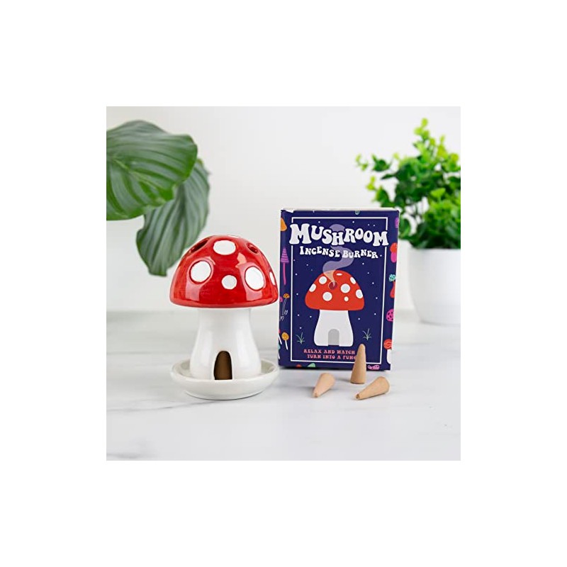 Gift Republic - Mushroom Incense House, Red