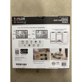 Taylor Bluetooth Body Composition Scale Precision Hub BMI Body Fat Muscle Water.