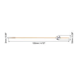 uxcell Cocktail Toothpicks, 100Pcs 4.72" Bamboo Silver Pearl Bead Long Fruit Stick Decorative Cocktail Skewers Picks for Drinks Appetizer Fruits