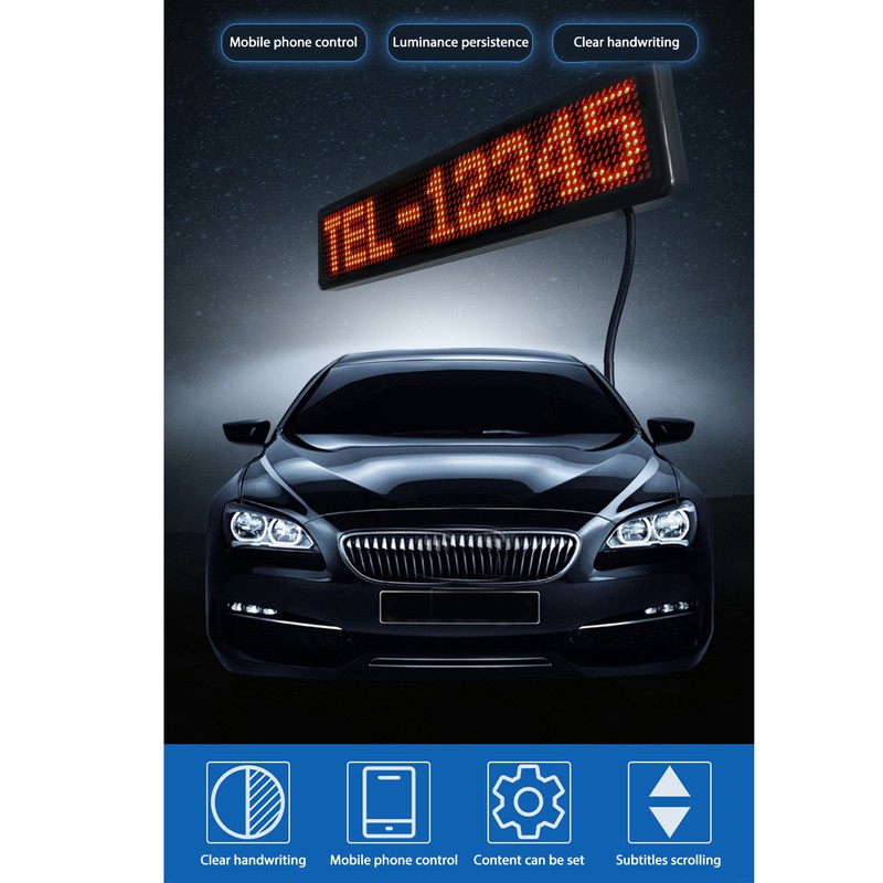 LED Matrix Panel 12x72 Dots Bluetooth APP Control Programmable Scrolling
