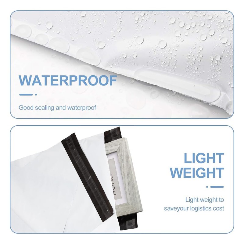 QOOWFEANIG 100Pcs Metronic Poly Mailers,15x20cm Self-Sealing Shipping Bags, Durable Thick