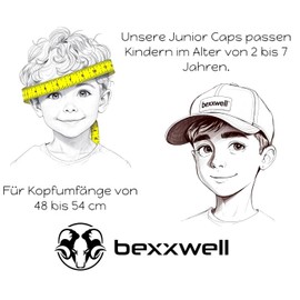 Bexxwell Children's Snapback Cap Naughty Badger (Junior, Kids, Perfect Fit, Cap, Boys, Unisex), red, Unit size