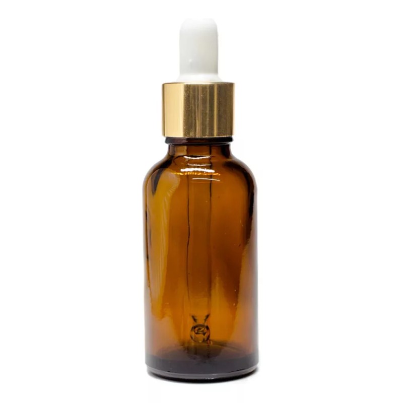 Meliars Gotero 30 Ml Cristal Matizado/ambar Plata Oro ( 90