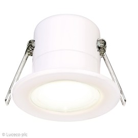 Luceco F-Eco Fixed Fire Rated Downlight 450Lm 5W Ip65 4000K White Bezel