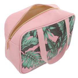 Ipetboom Thickened PU Makeup Bag for Women Zippered Toiletry Pouch Handheld Cosmetic Organizer Travel Essential Capacity Design for Easy Access