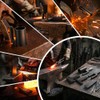 5PCS 1Inch Blacksmith Anvil Hardy Tool Set for Forging