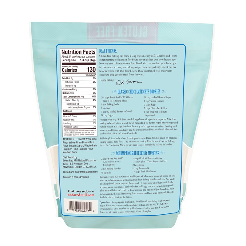 Bob's Red Mill Gluten Free 1 to 1 Baking Flour,
