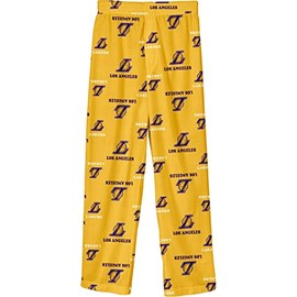 Outerstuff Youth Los Angeles Lakers Pajama Knit Pants (Small (8)) Gold