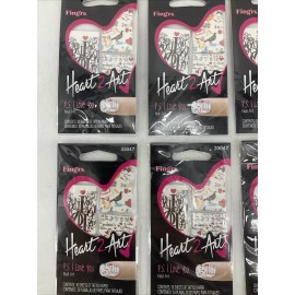 Fing'rs 6 PACK Fing'rs Heart 2 Art P.S. I Love You Nail Art 33047 NEW