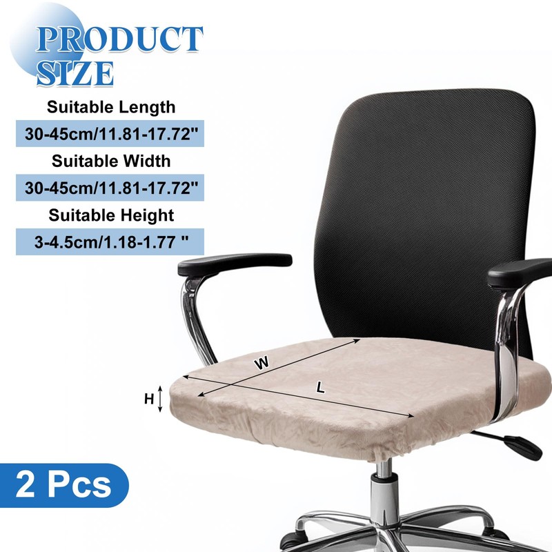 sourcing map 2 Pcs Office Chair Cover, Stretchable Soft Rotating