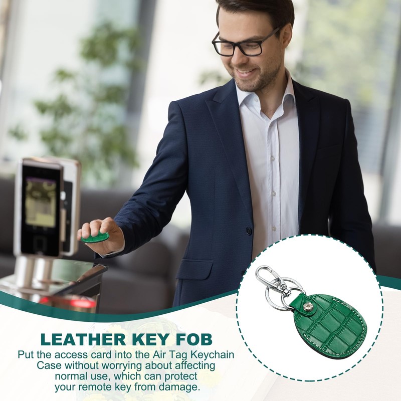 PATIKIL Leather Key Fob, Genuine Leather Keys Cover RFID Key