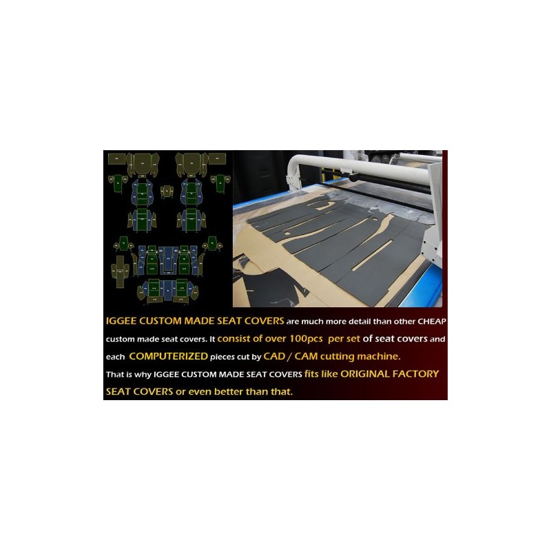 Iggee 2003-2006 Chevy Silverado Charcoal Artificial Leather Custom Made Original