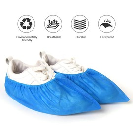 Membrane Solutions 100Pcs Blue Disposable Shoe Covers Non-woven Non-Slip Resistant Dust proof NEW