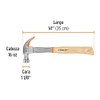 Truper Expert MO-16X, Martillo profesional, pulido espejo, uña curva, 16
