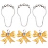 12 Pcs Gold Bow Knot Shower Curtain Hooks, Decorative Stainless
