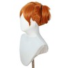 Codeven Short Wigs Halloween Costume Cosplay Party Orange Misty Wig