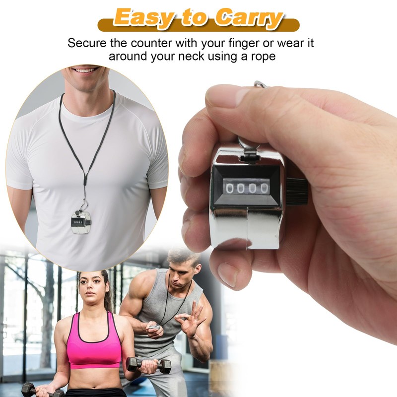Nliyeisu 2 Pcs Clicker Counter, Hand Tally Counter with Large