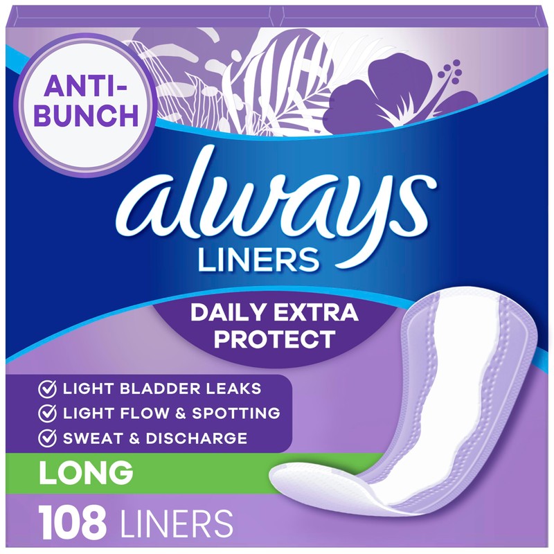 Always – Protectores diarios extra protección, protectores de longitud larga,