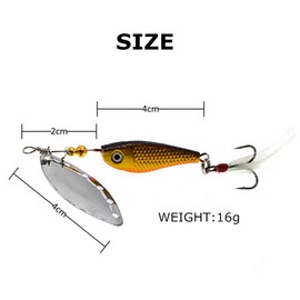 5 Pcs Fishing Lures Spinners Set Hard Plastic Body Artificial Minnow Baits for Trout Bass Pike Perch Lures